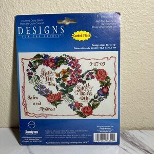 Counted Cross Stitch Kit "And The Two Shall Be As One" 16" x 12" Janlynn Designs